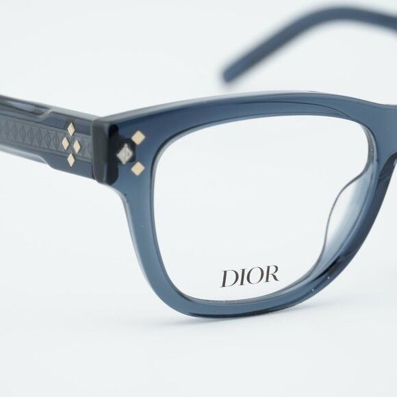 Dior Dior CD DIAMONDO S1I 3000 Eyeglasses Blue 54mm Square Frame Size ONE SIZE - 2 Thumbnail