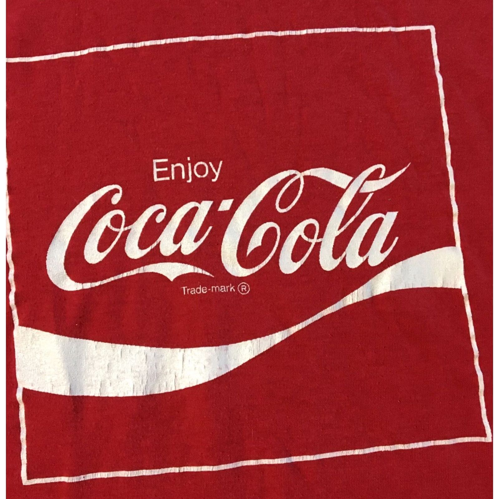 Vintage VINTAGE Coca-Cola 1980s Promo Shirt S M Single Stitch USA Red Nike? Size US M / EU 48-50 / 2 - 4 Thumbnail