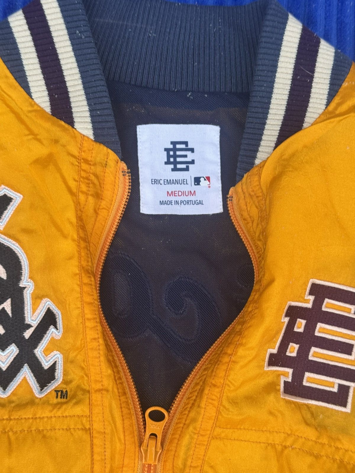 White Sox x Eric Emanuel MLB Nylon Yellow windbreaker NEW