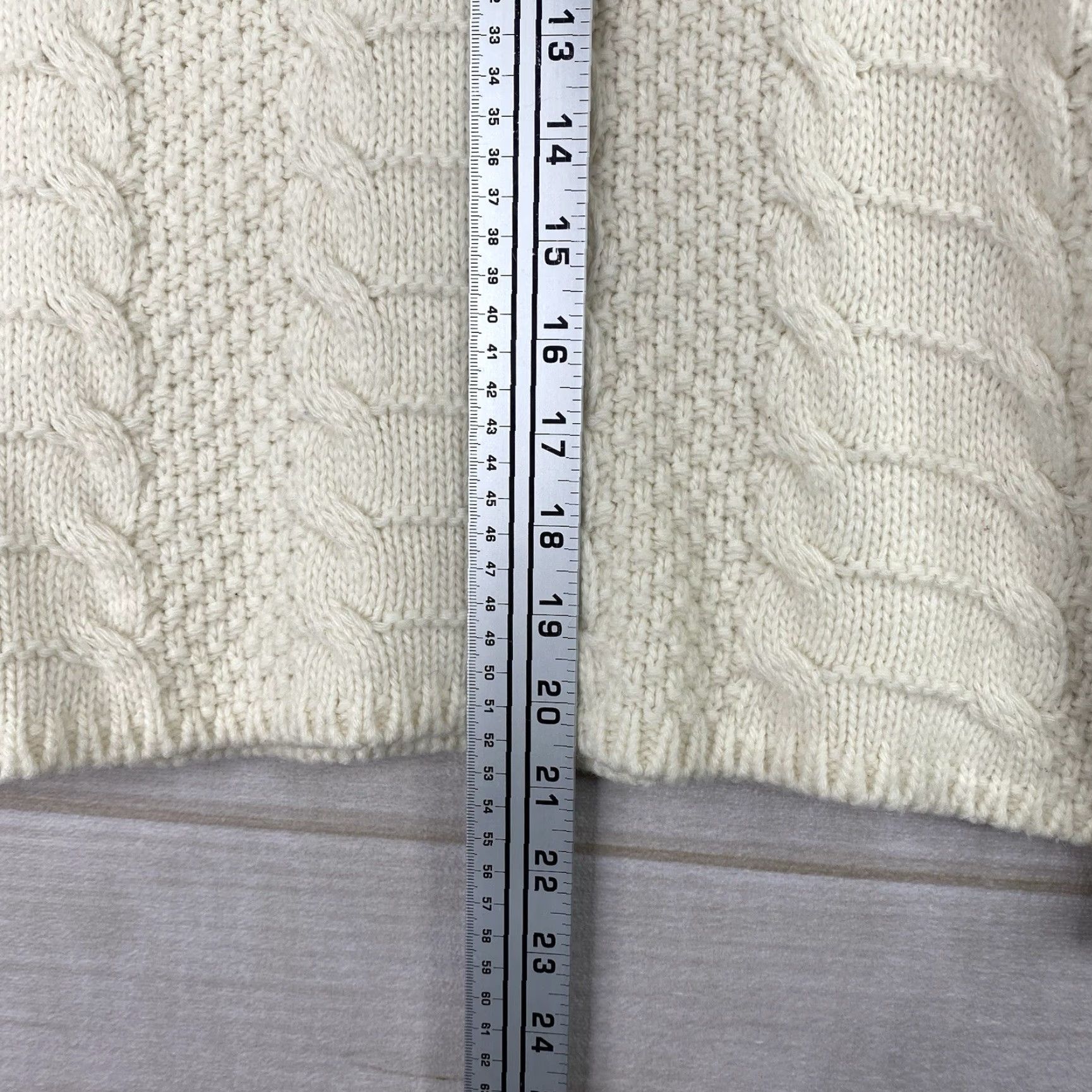 Vintage Alain Manoukian Sweater Women L Ivory Turtleneck Crochet Cable Knit Pullover Long Sleeve Casual Winter All Seasons Womens Size L / US 10 / IT 46 - 4 Thumbnail