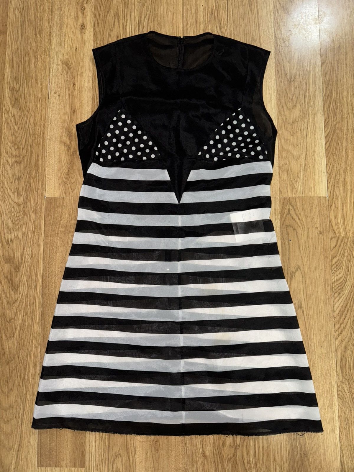 Junya Watanabe JUNYA WATANABE SS04 POLKA/STRIP DRESS Size M / US 6-8 / IT 42-44 - 2 Thumbnail