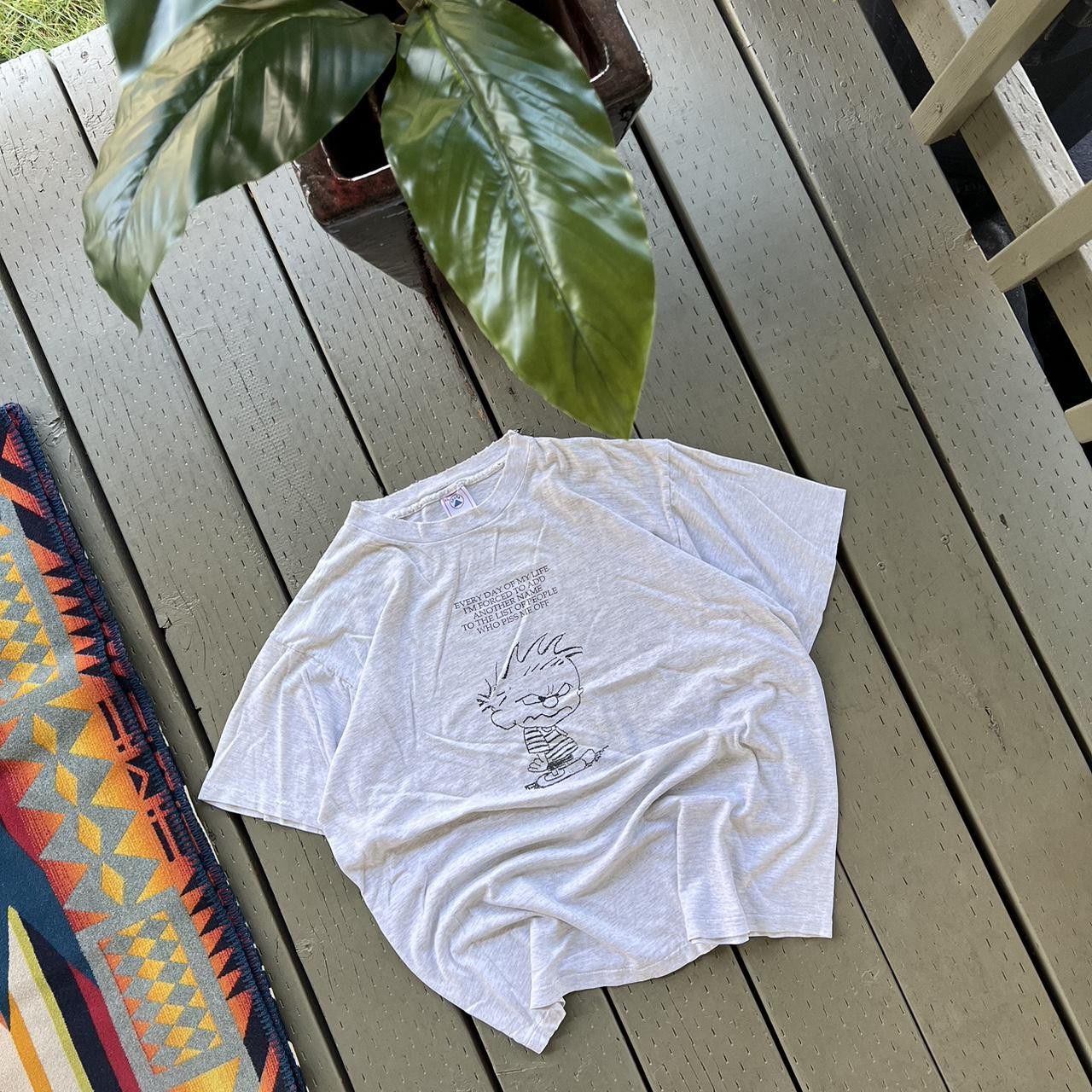 Vintage Vintage 90s Calvin & Hobbes Comic Tee Size US XL / EU 56 / 4 - 4 Thumbnail