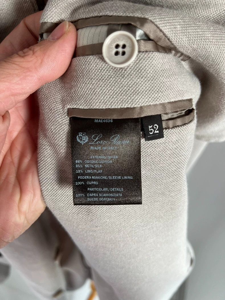 Loro Piana LORO PIANA Gray linen cotton blended casual suit Size 52L - 3 Thumbnail