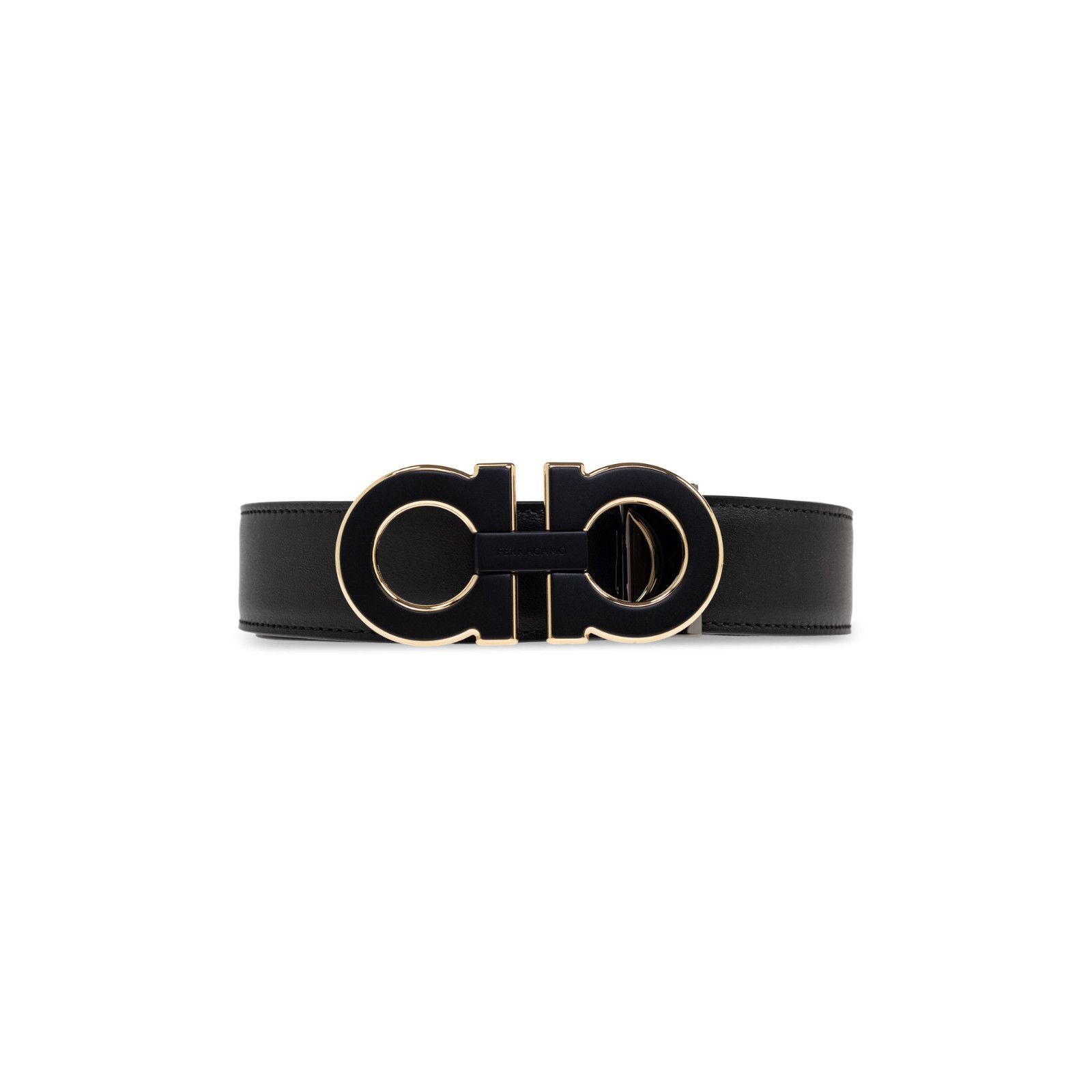 Salvatore Ferragamo FERRAGAMO Black Double Adjustable Reversible Belt New & Auth Size ONE SIZE - 1 Thumbnail