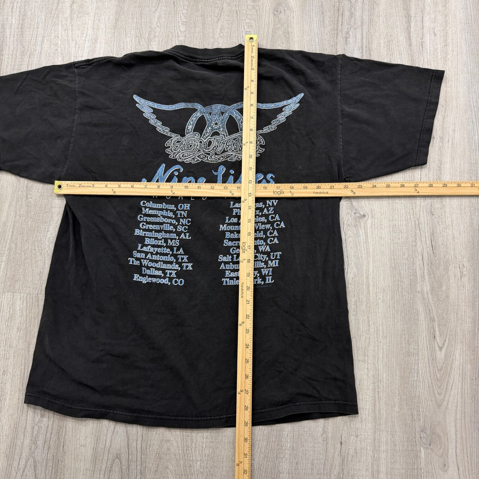 Vintage Vintage Aerosmith Nine Lives Tour Shirt Men's Extra Large Size US XL / EU 56 / 4 - 8 Thumbnail