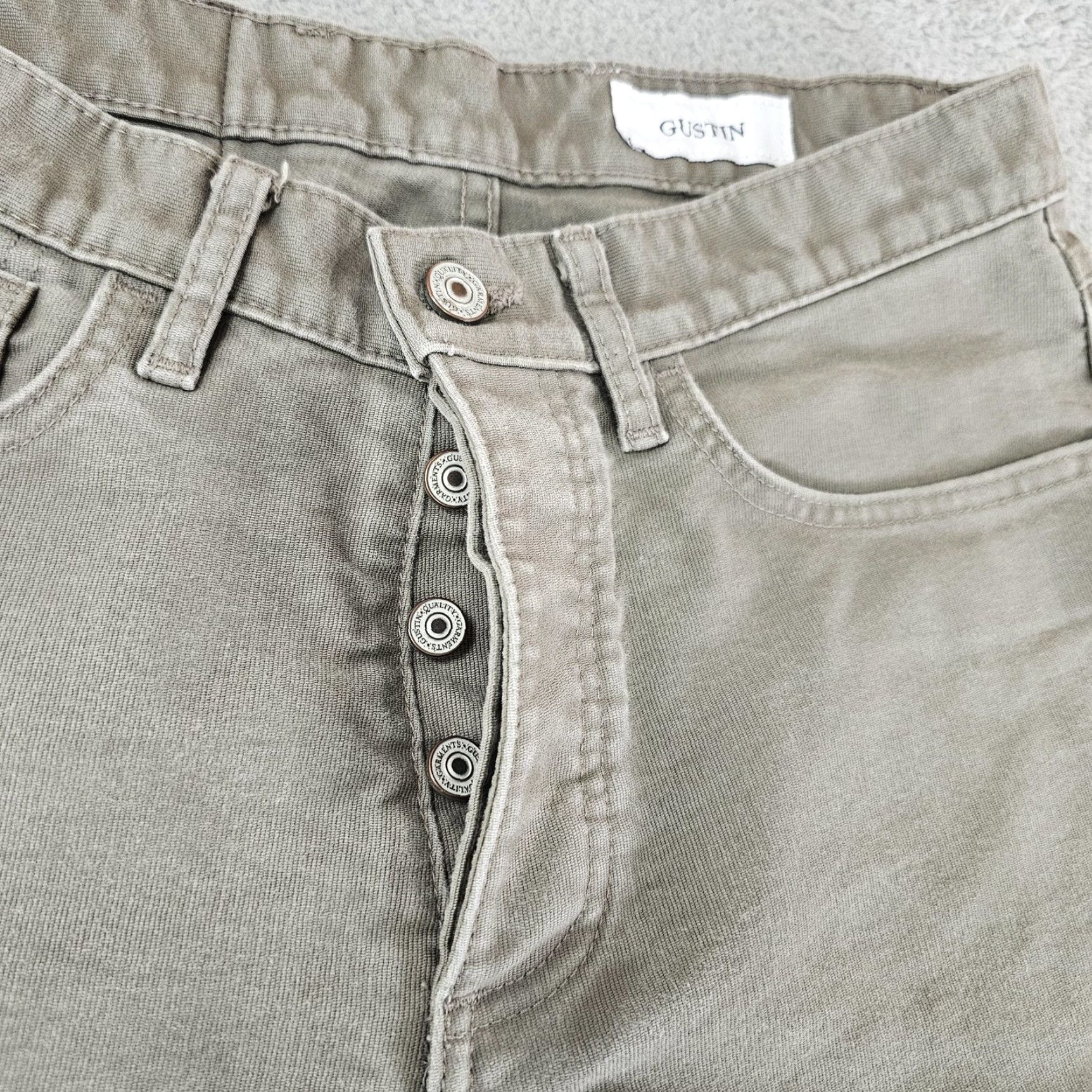 Gustin Gustin Pants Mens 30 Straight Fit Button Fly Washed California Gray Size US 30 / EU 46 - 3 Thumbnail