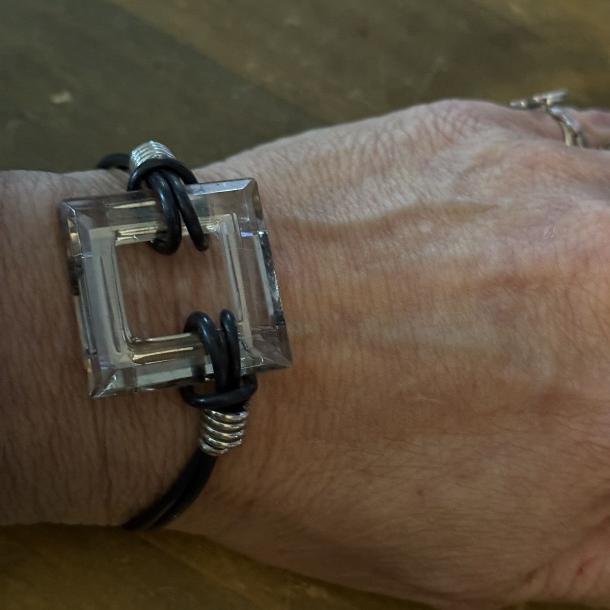 Other Clear square glass cord bracelet Size ONE SIZE - 3 Thumbnail