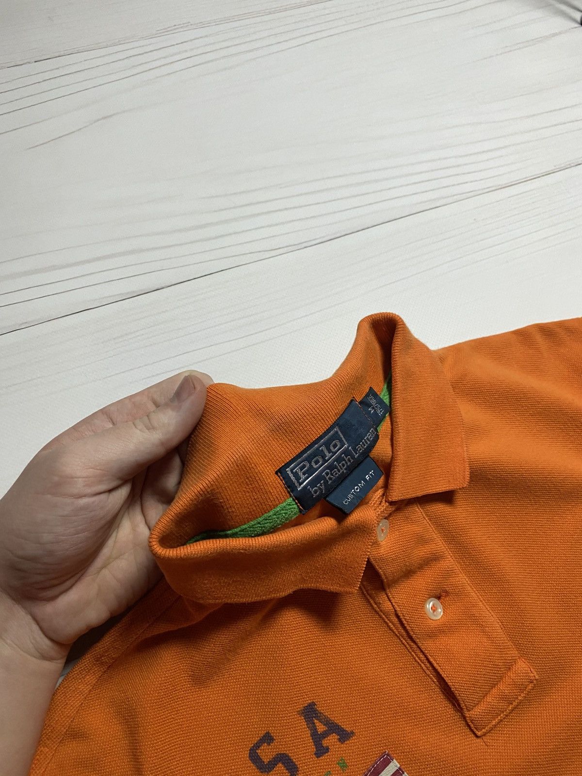 Polo Ralph Lauren Vintage Polo Ralph Lauren USA flag big pony polo t shirt Size US M / EU 48-50 / 2 - 10 Thumbnail