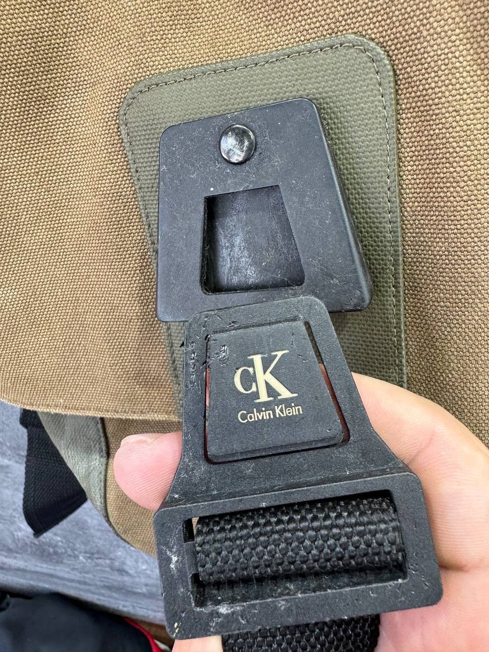 Calvin Klein Canvas Shoulder Backpack Calvin Klein Vintage Rare Y2K Drill Size ONE SIZE - 4 Thumbnail