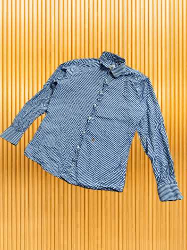 Moschino × Vintage MOSCHINO Long Sleeve Blue Shirt Love Heart Logo Size US M / EU 48-50 / 2 - 1 Thumbnail