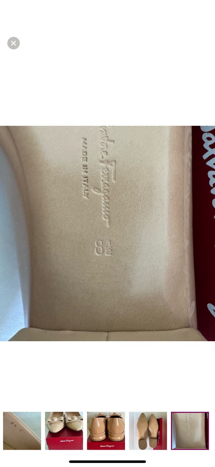 Salvatore Ferragamo SALVATORE FERRAGAMO Beige Patent Leather Pumps 8.5 Mint Size US 8.5 / IT 38.5 - 10 Thumbnail