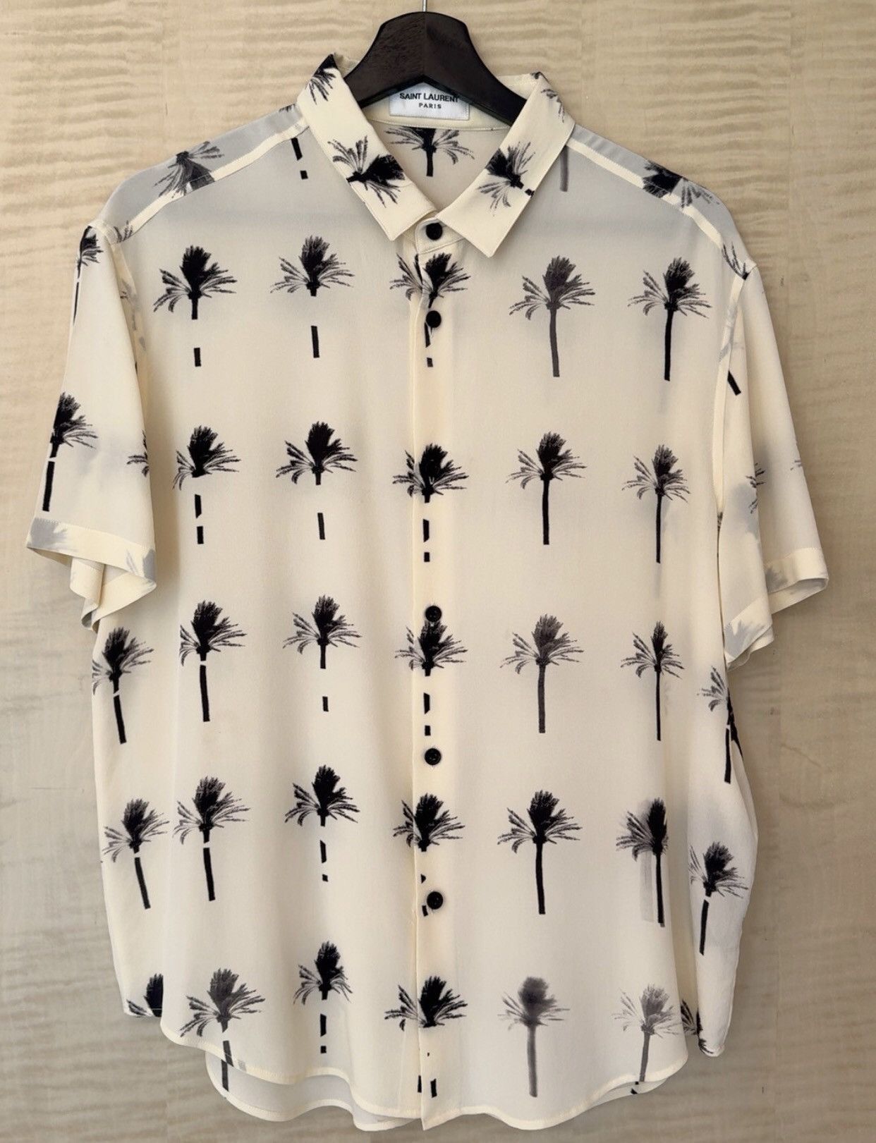 Saint Laurent Paris Saint Laurent YSL shortsleeved silk shirt - DMC Size US M / EU 48-50 / 2 - 1 Thumbnail