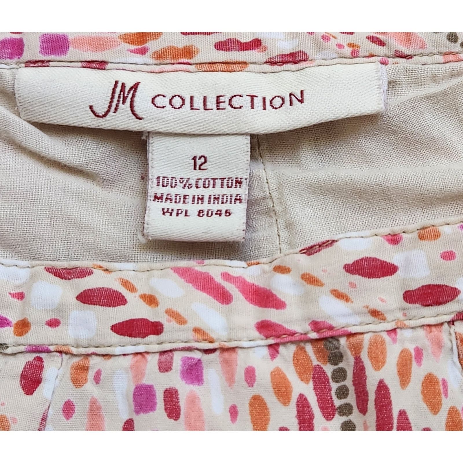 Other JM Collection White Pink Red Dot Print Ruffled Hem Skirt 12 Size 34" / US 12 / IT 48 - 4 Thumbnail