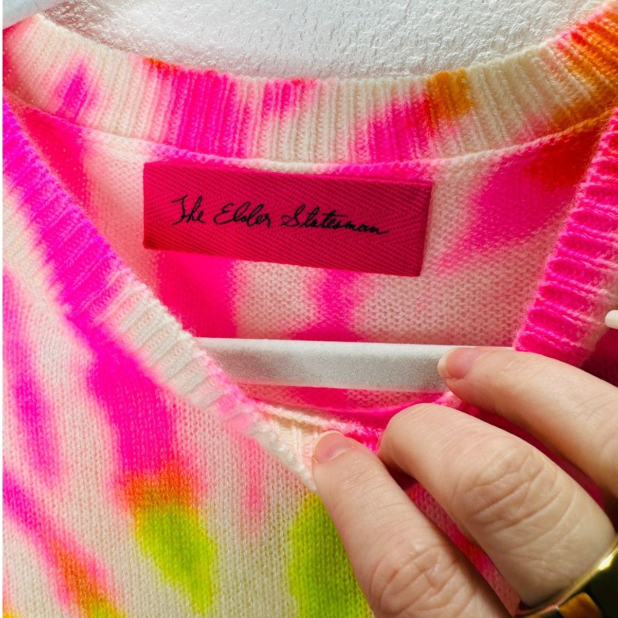 The Elder Statesman NWT The Elder Statesman Cashmere Spiral Crew Sweater L Size L / US 10 / IT 46 - 8 Thumbnail