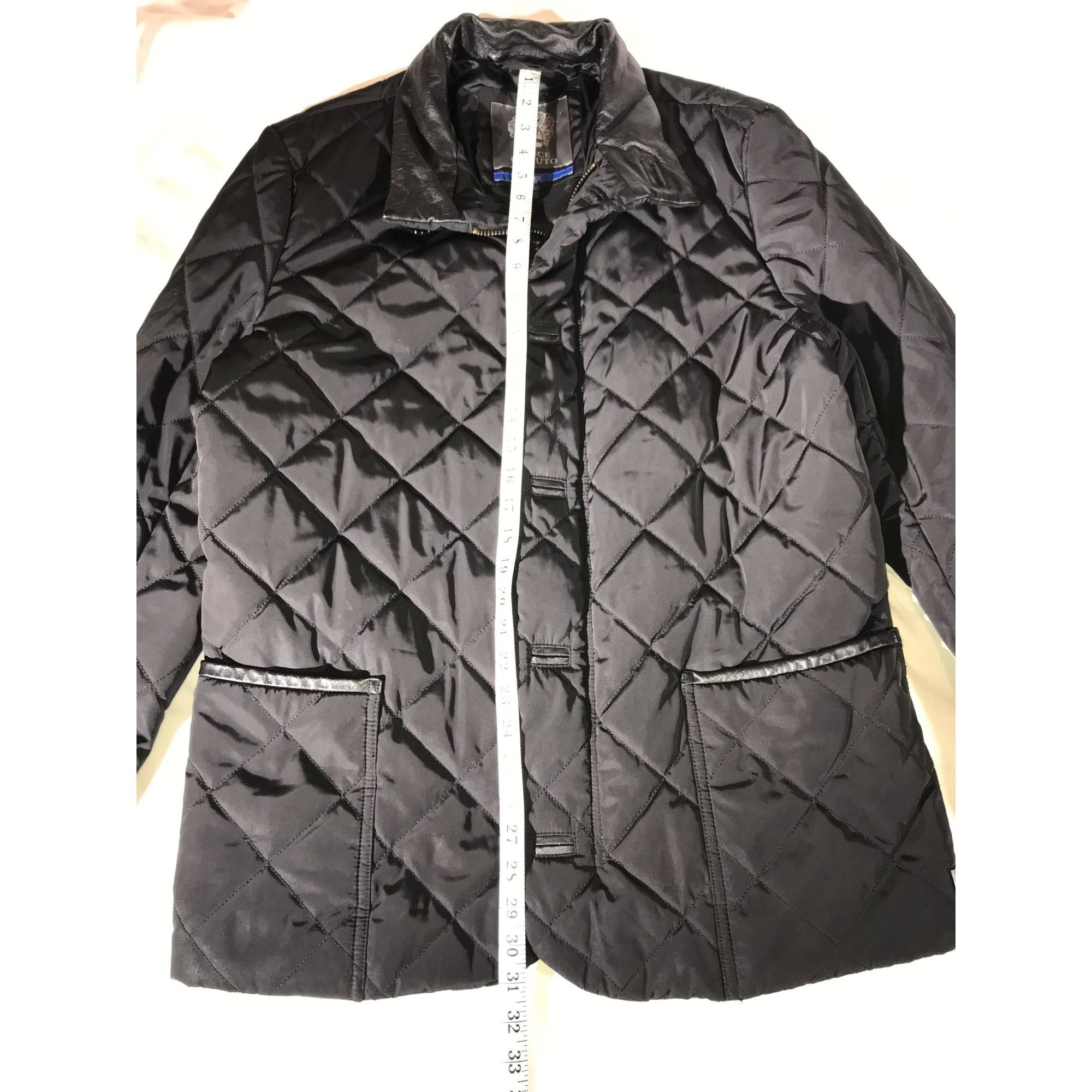 Vince Camuto Vince Camuto Mens Black Quilted Jacket With Full Zip and But Size US L / EU 52-54 / 3 - 4 Thumbnail