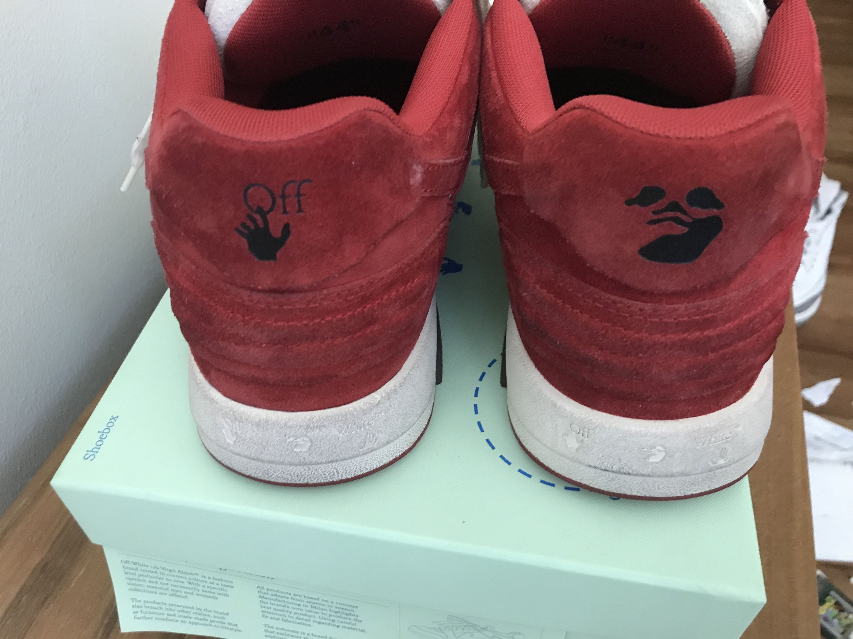 Off-White OFF WHITE "OUT OF OFFICE" VINTAGE SUEDE SNEAKERS Size US 11 / EU 44 - 4 Thumbnail