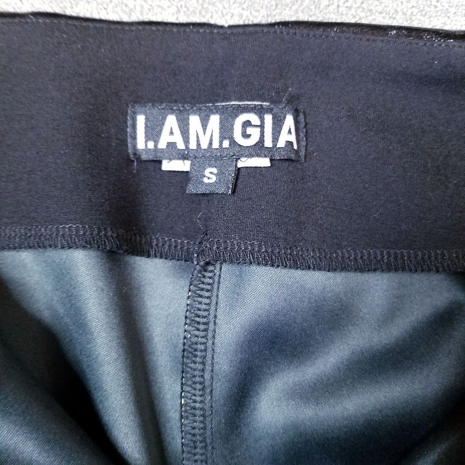 I.AM.GIA I.AM.GIA black vinyl skinny pants sz S exposed zipper Size 27" / US 4 / IT 40 - 4 Thumbnail