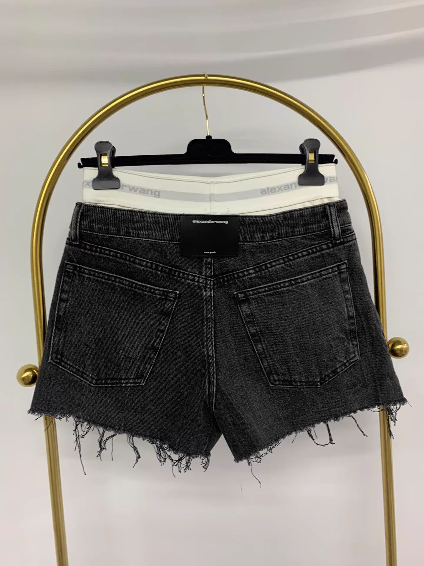 Alexander Wang Alexander Wang black layered denim shorts 27 Size 27" / US 4 / IT 40 - 3 Thumbnail