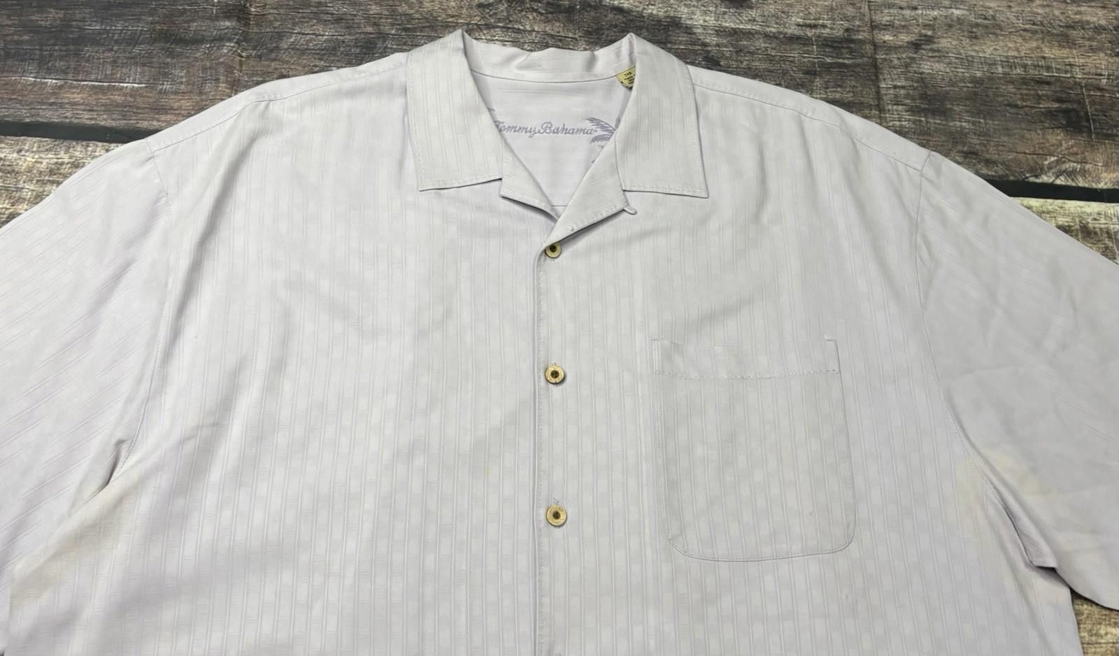Tommy Bahama Tommy Bahama Shirt Mens 2XB Silk Button Up Hawaiian Purple Size US XXL / EU 58 / 5 - 4 Thumbnail