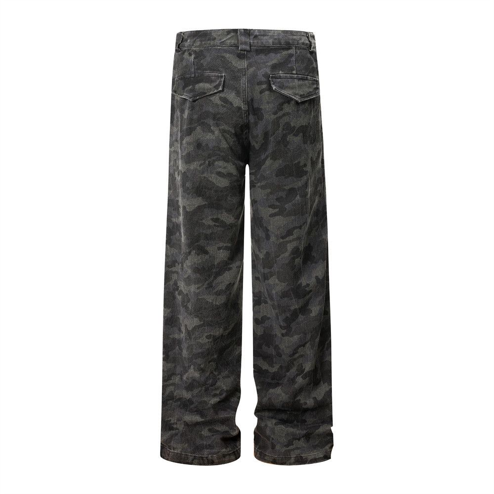Japanese Brand × Jean American retro men's punk street camouflage cargo jeans Size US 32 / EU 48 - 3 Thumbnail