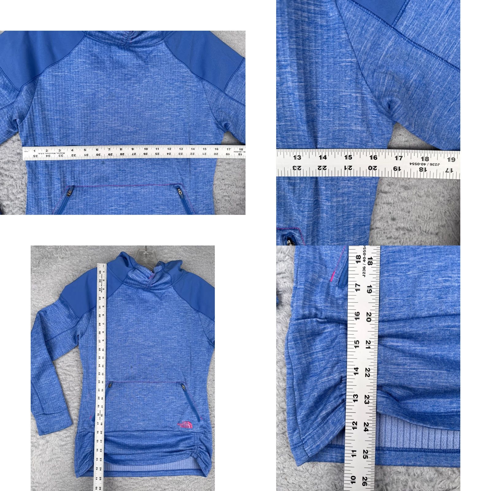 The North Face The North Face Hoodie Womens Small Blue Pullover Hooded Pockets 100% Polyester Size S / US 4 / IT 40 - 8 Thumbnail