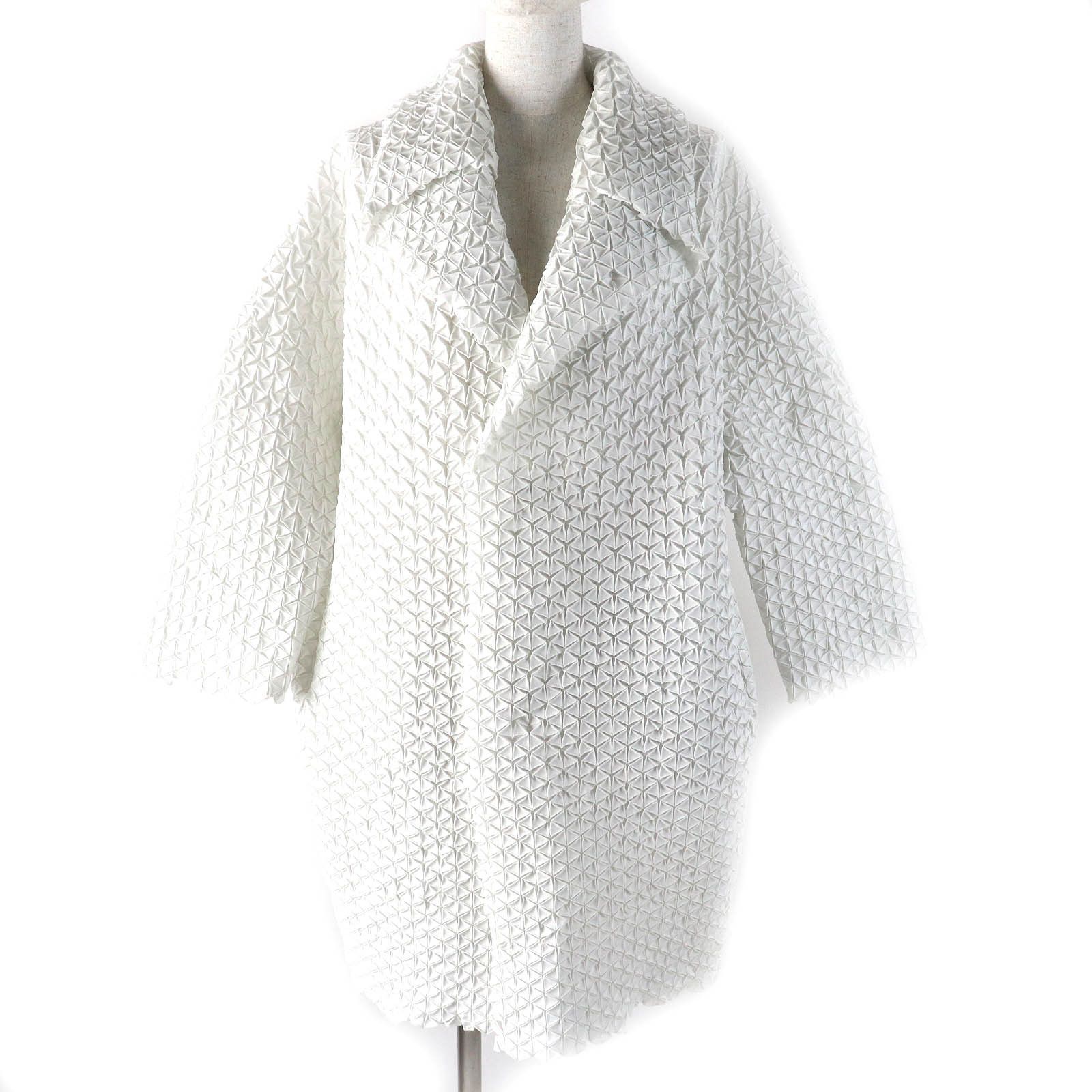 Issey Miyake Issey Miyake ISSEY MIYAKE Steam Pleated Polyester Cotton Coat Cotton Outerwear IM52FA521 DUTY FREE for USA Size ONE SIZE - 1 Thumbnail