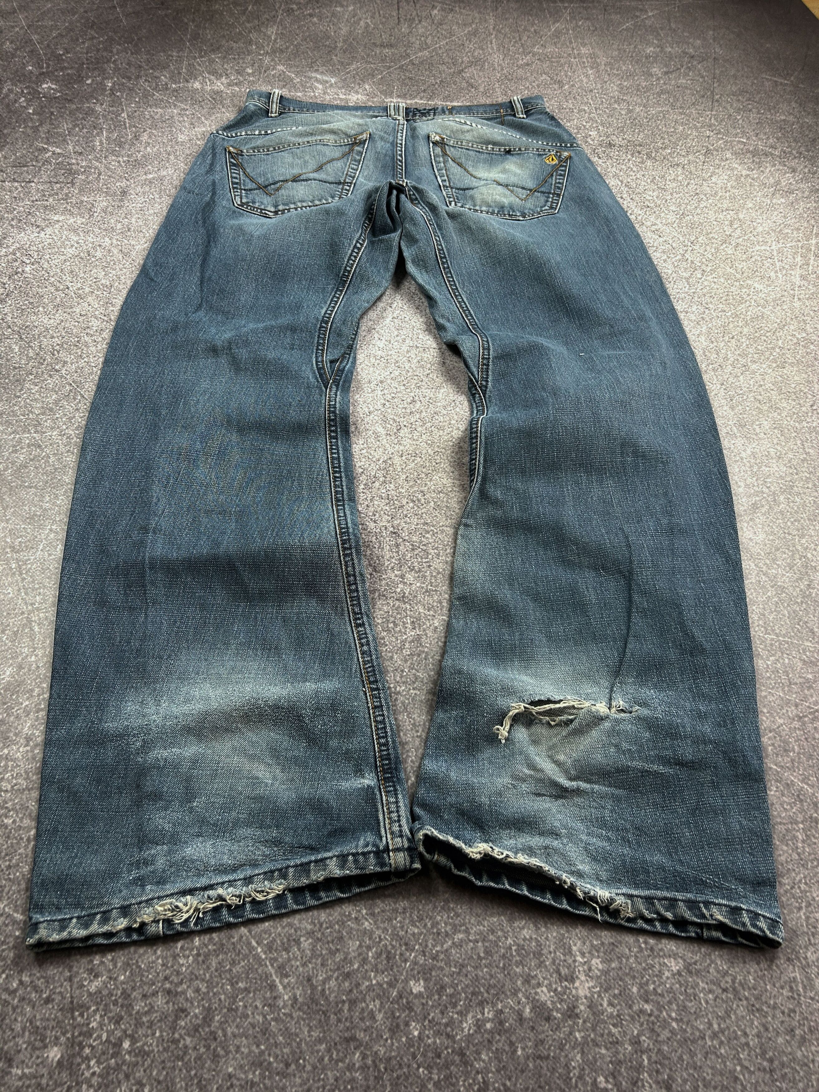 Designer vtg japanese washed jeans like rick owens or balenciaga 90s Size US 32 / EU 48 - 1 Thumbnail