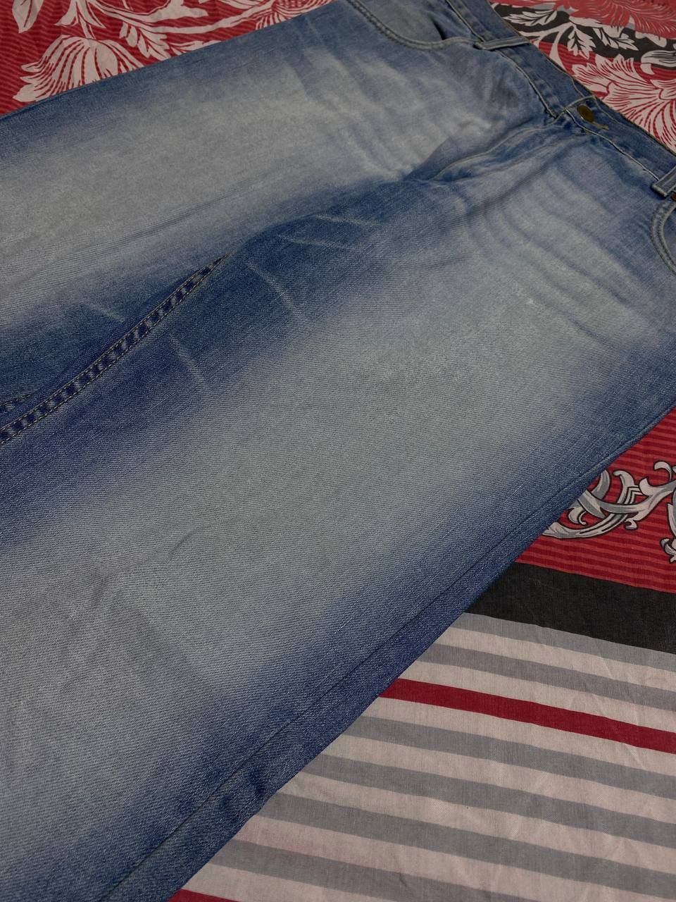 Japanese Brand Crazy Crash Dirty Baggy Faded Jean Japan Avant Garde Style Size US 32 / EU 48 - 5 Thumbnail