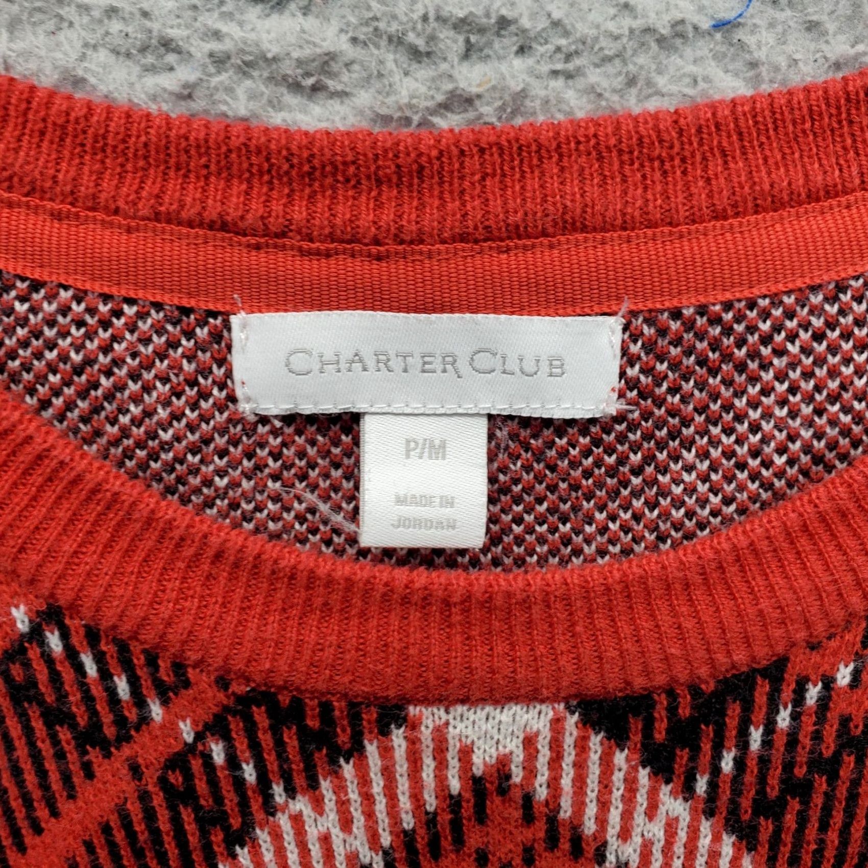 Charter Club Charter Club Women’s PM Multi Plaid Raglan Sleeve Crew Neck Pullover Sweater Size M / US 6-8 / IT 42-44 - 5 Thumbnail