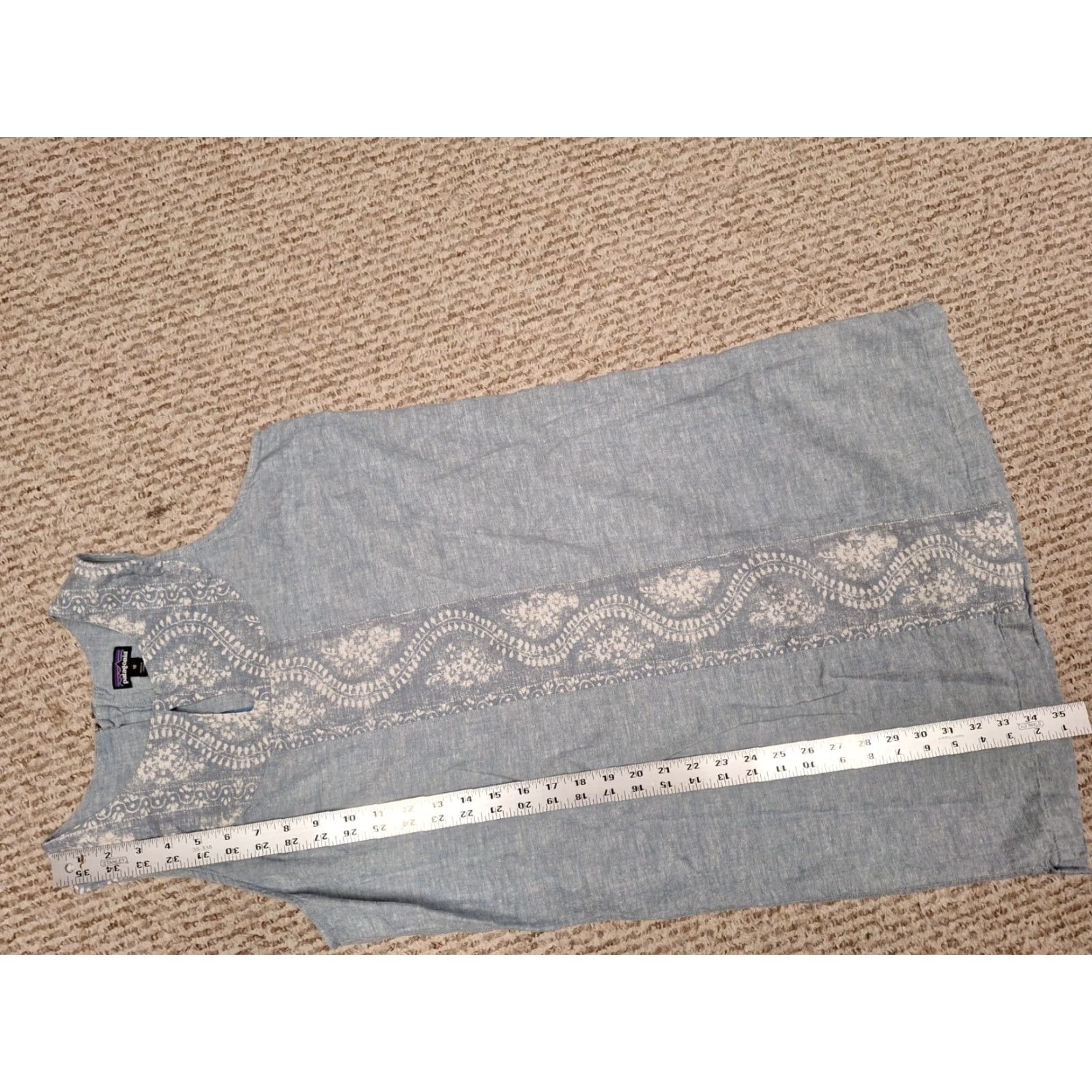 Patagonia Patagonia Dress Women 10 Sleeveless Floral Blue Knee Length Zip 10 Womens Variety Flowers Size L / US 10 / IT 46 - 5 Thumbnail