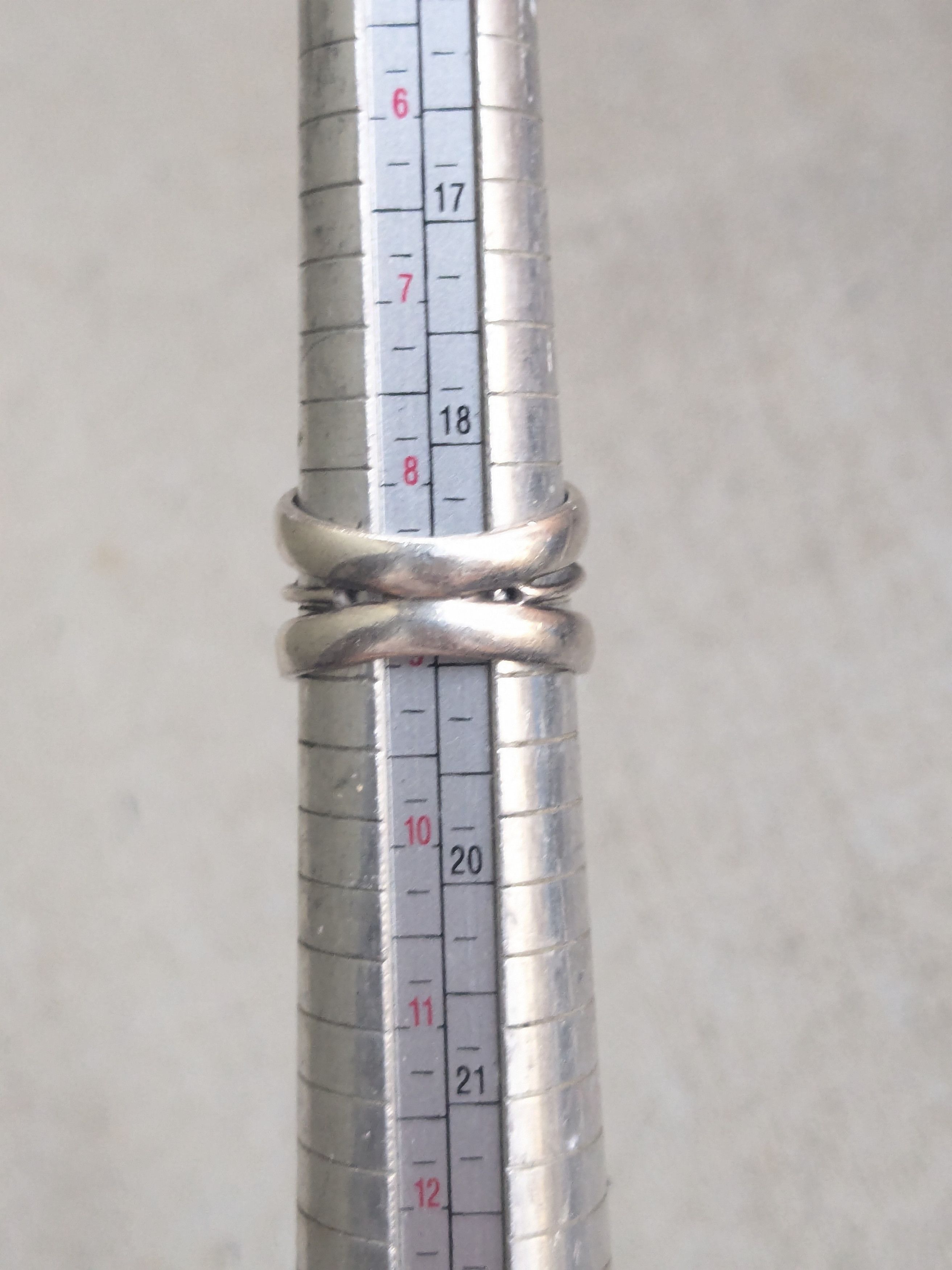 Vintage Vintage Sterling Silver Ring 8.75 Abstract Modern Avant Size ONE SIZE - 13 Thumbnail