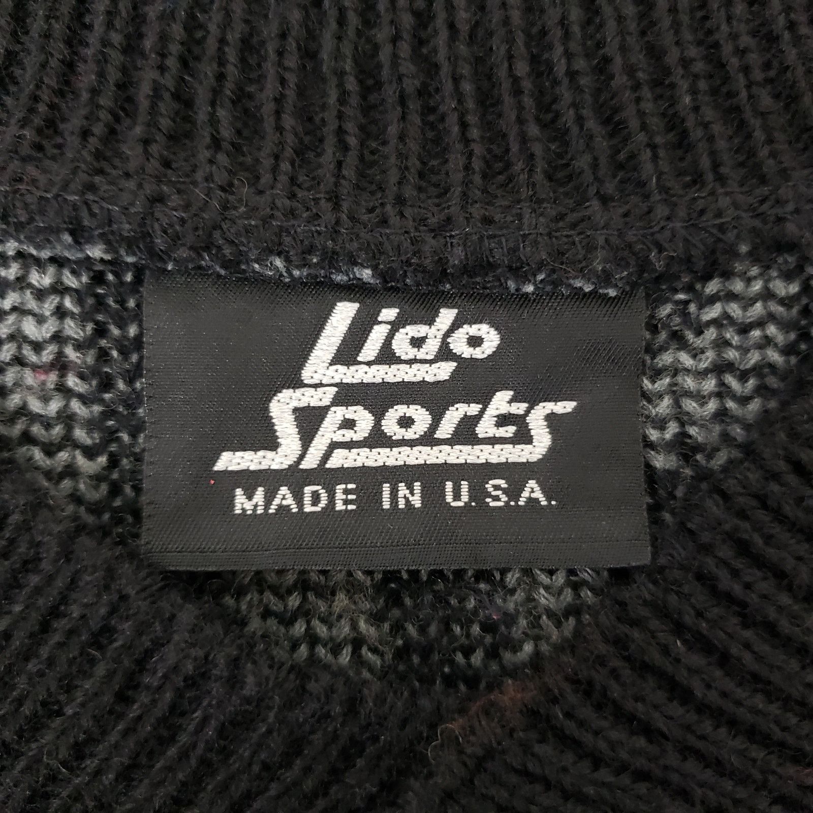 Vintage Made in USA 80s Sweater Lido Sports Wool Blend V-Neck XL Size US XL / EU 56 / 4 - 11 Thumbnail