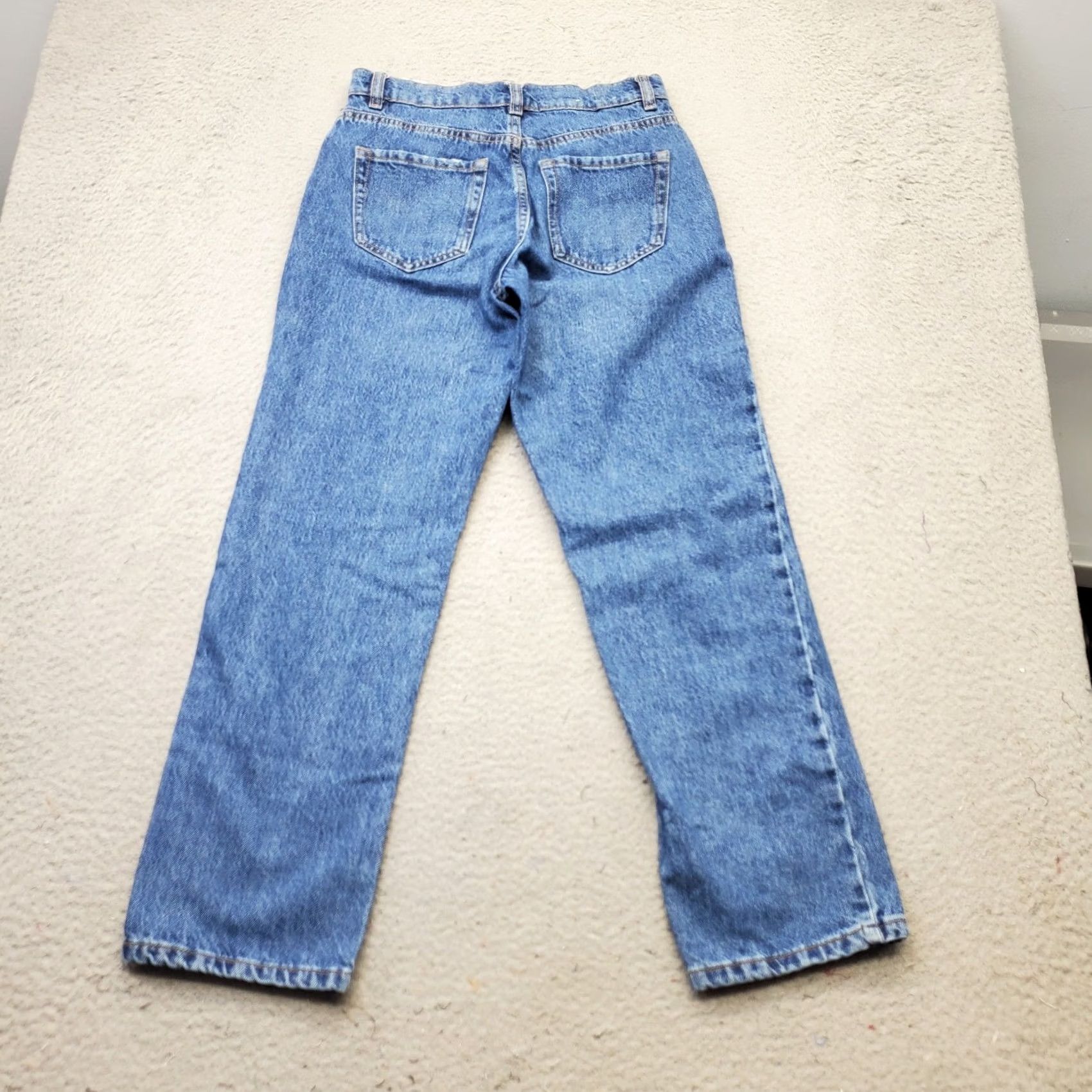 Garage VINTAGE Garage Straight Jeans Womens Size 3 Blue Denim Stretch High Waist Medium Wash Jeans Mens Size 26" / US 2 / IT 38 - 2 Thumbnail