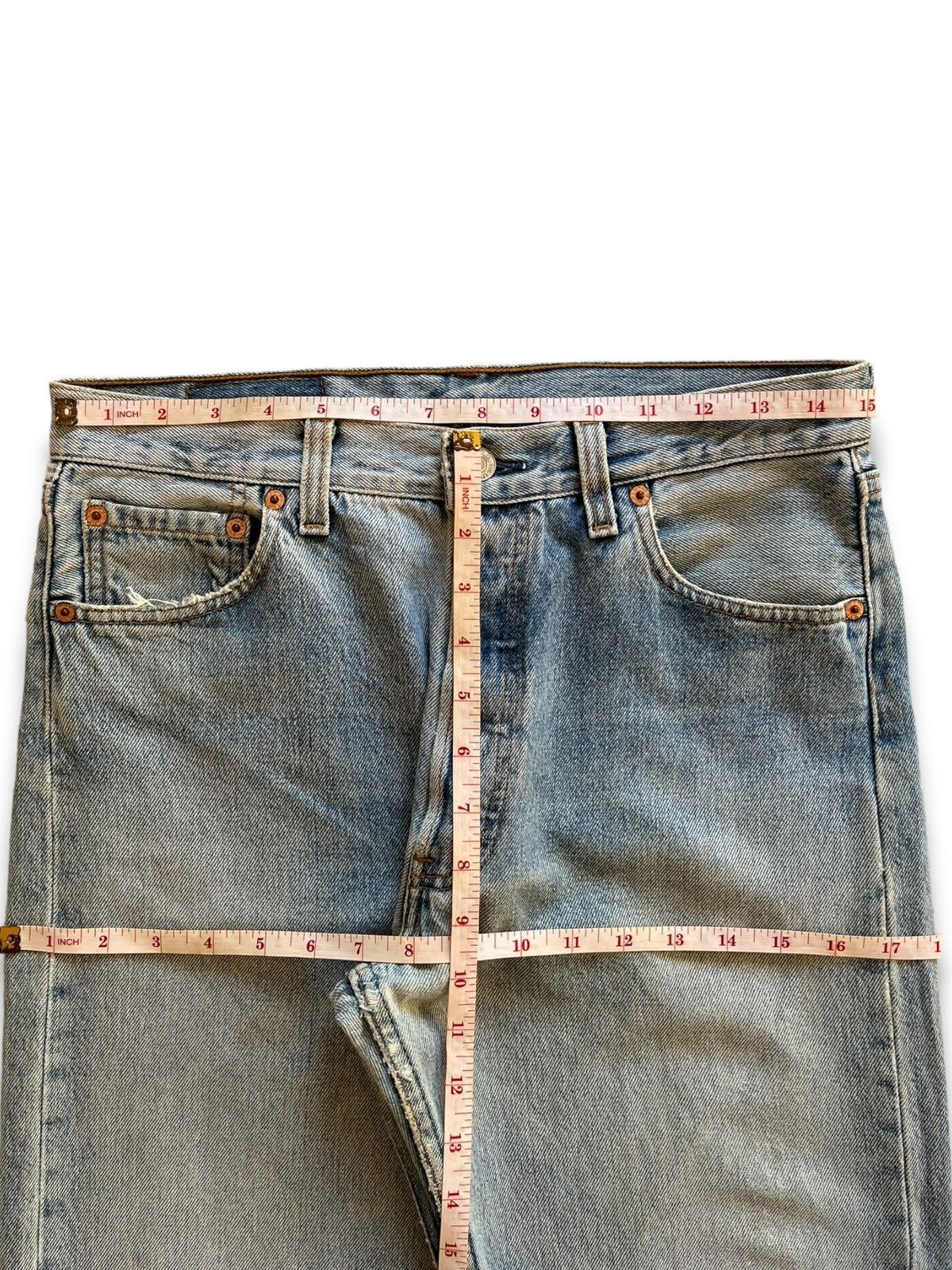 Levi's × Levi's Vintage Clothing Vintage 90s Levis 501 Distressed Loose Jeans Button 501 Size US 30 / EU 46 - 12 Thumbnail