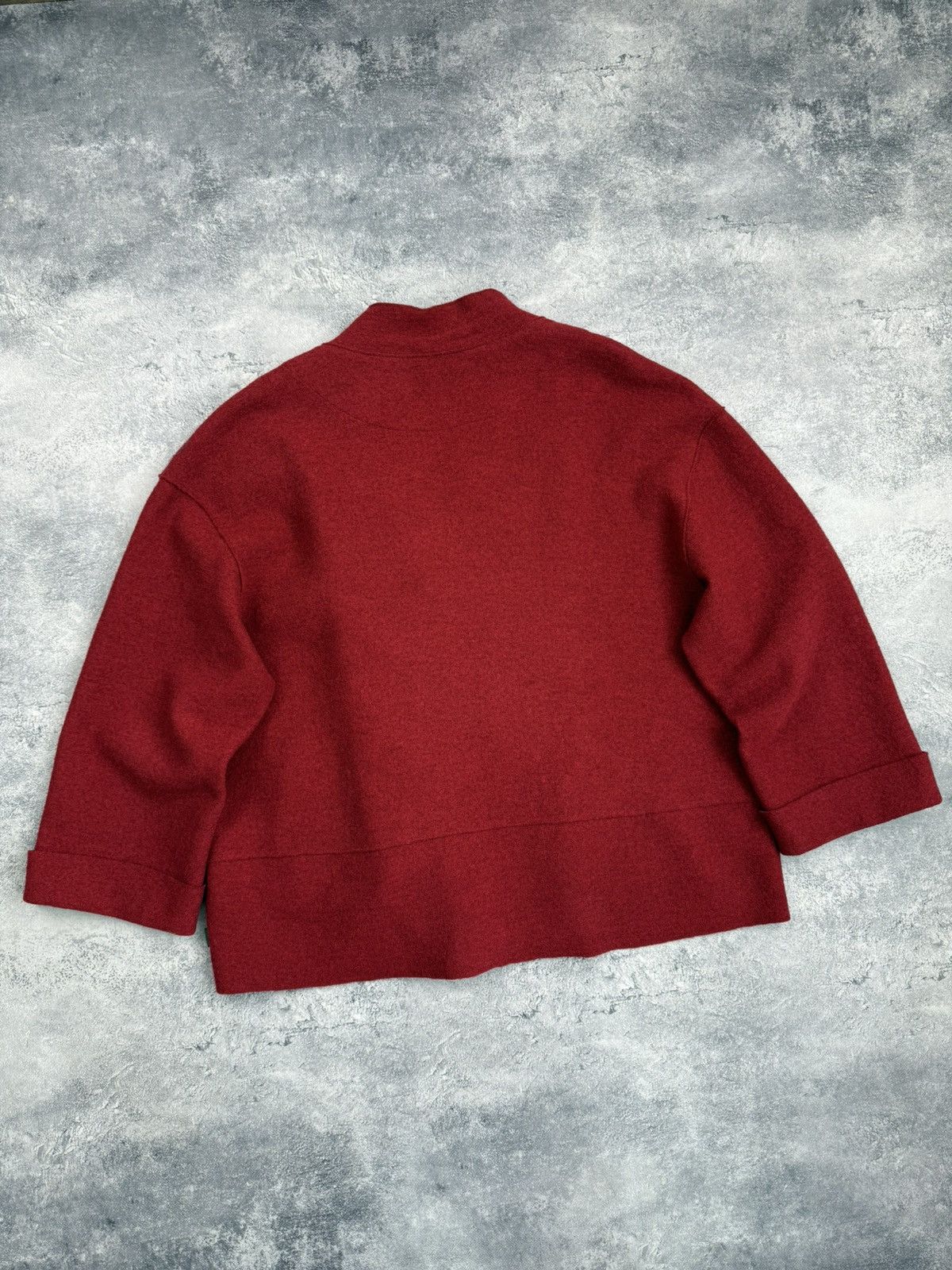OSKA Oska Boiled Wool Coat Jacket Red Blazer Avant Garde Cardigan Size L / US 10 / IT 46 - 20 Thumbnail