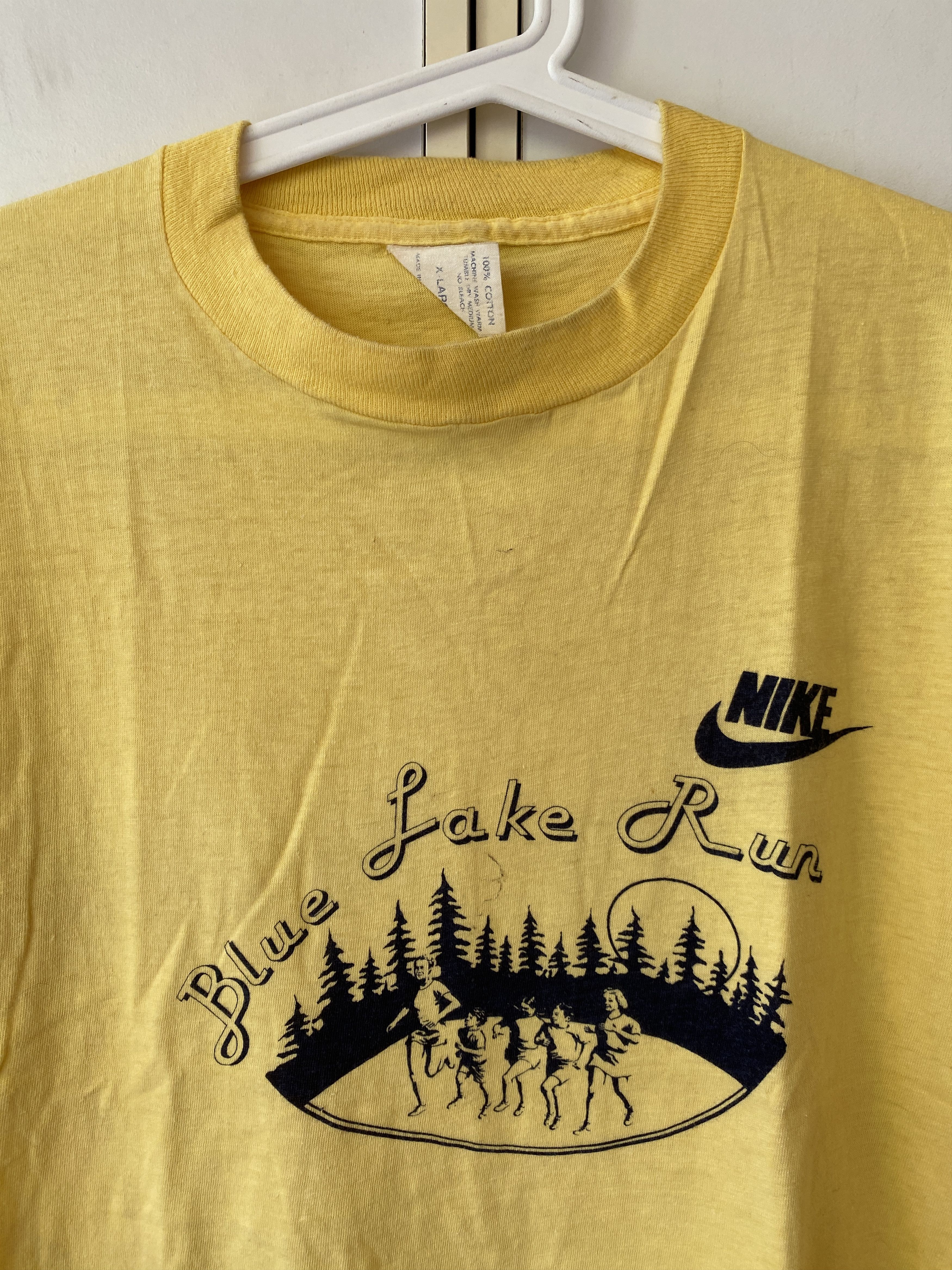 Nike × Vintage VINTAGE 80' NIKE PINWHEEL 'BLUE LAKE RUN' T SHIRT Size US XL / EU 56 / 4 - 3 Thumbnail
