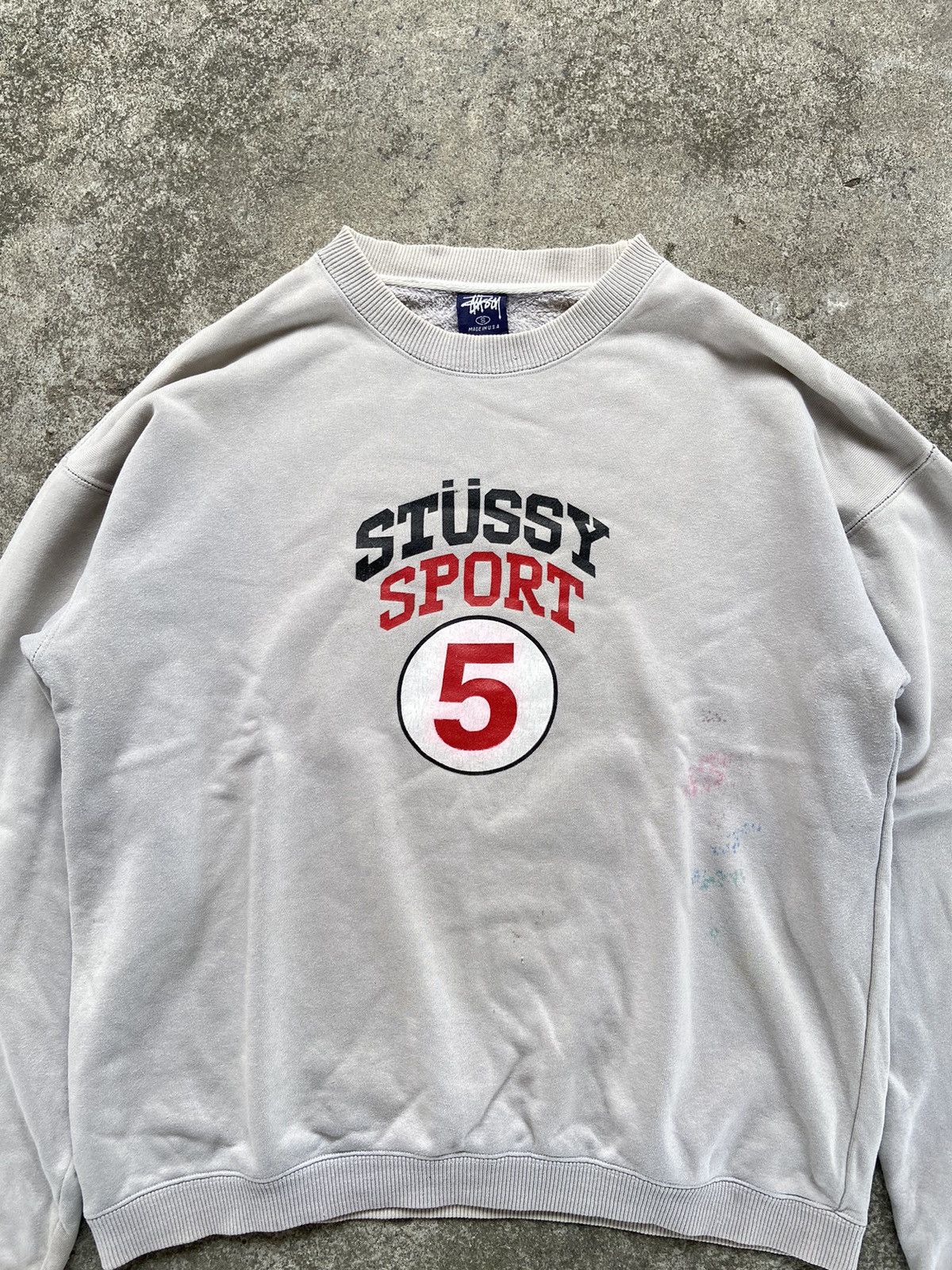 Stussy × Vintage Vintage Stussy Sport Boxy Fit Sweatshirts Size US L / EU 52-54 / 3 - 4 Thumbnail