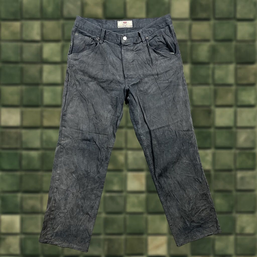 Levi's VINTAGE Levi's 551 Jeans Men Regular 38x34 Corduroy Black/Blue 90s Straight Pants Size US 38 / EU 54 - 1 Thumbnail