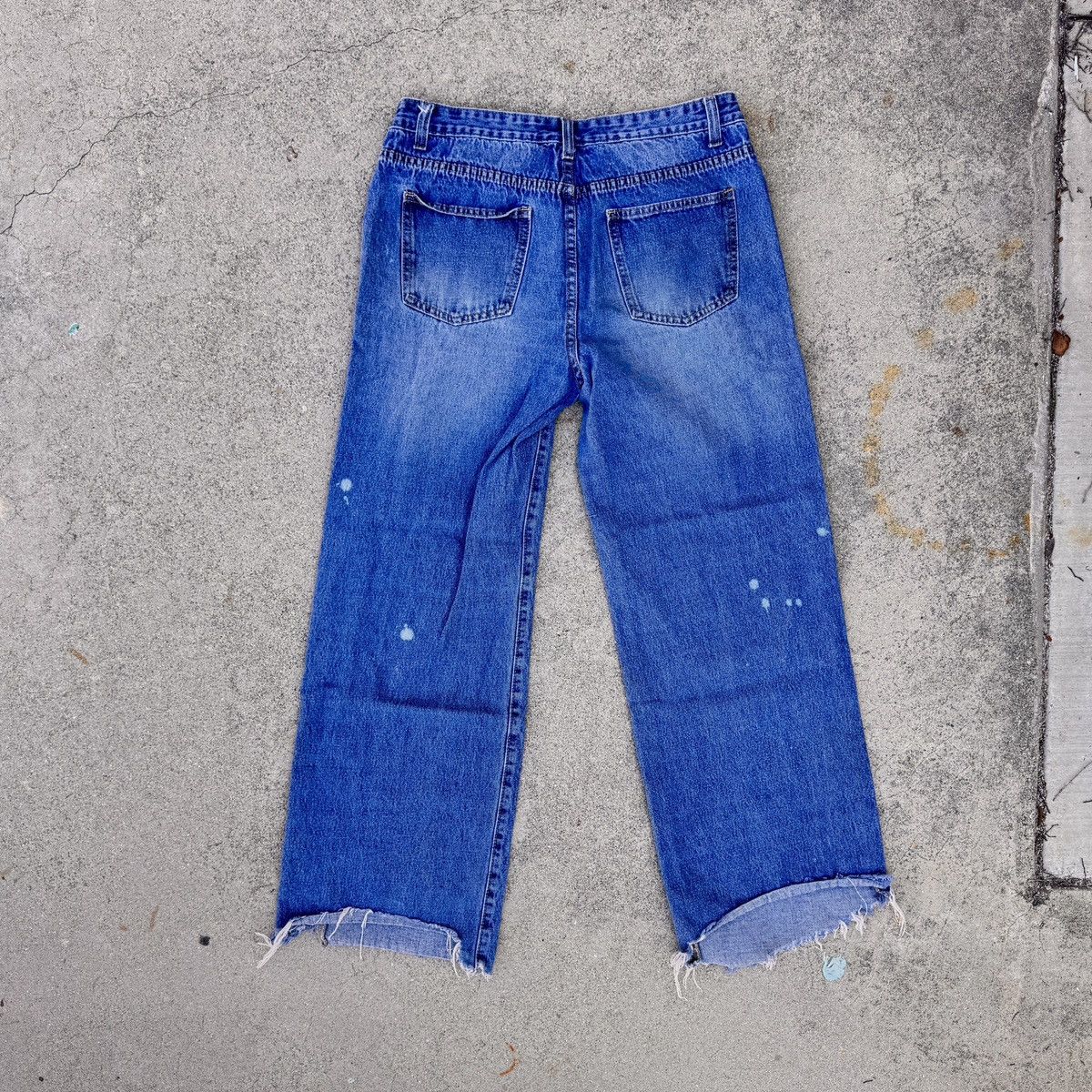 Other Vintage Distressed Wide-Leg Denim Jeans Size US 30 / EU 46 - 2 Thumbnail