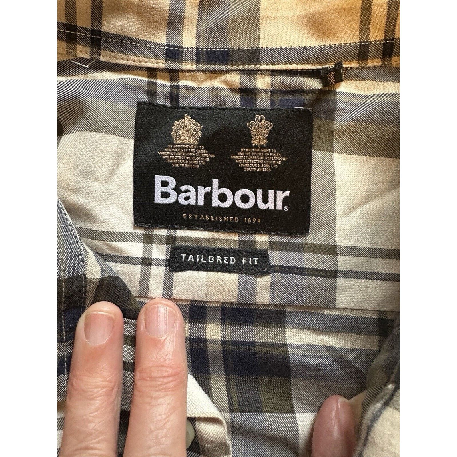 Barbour Barbour Shirt Mens L White Windowpane Plaid Button Down Size US L / EU 52-54 / 3 - 2 Thumbnail