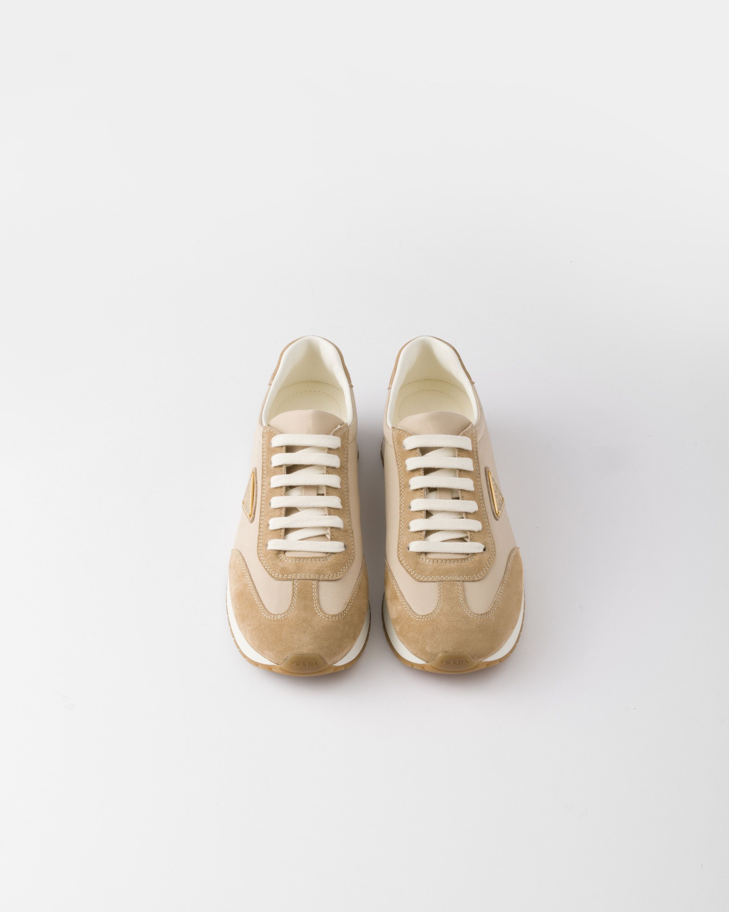 Prada o1la1rc1a0925 Drill Fabric And Suede Sneakers in Beige/Brown Size US 8 / EU 41 - 3 Thumbnail