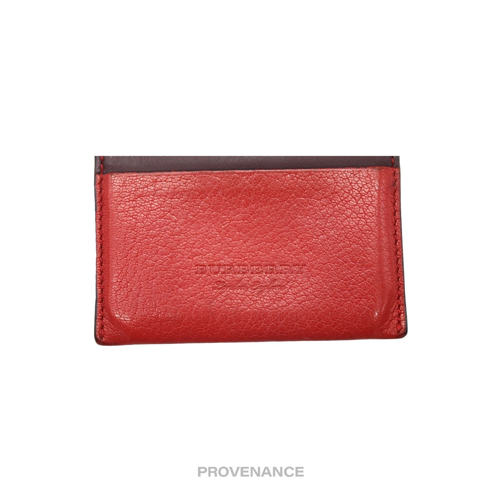Burberry 🔴 Burberry Card Holder Wallet - Red Patchwork Leather Size ONE SIZE - 5 Thumbnail
