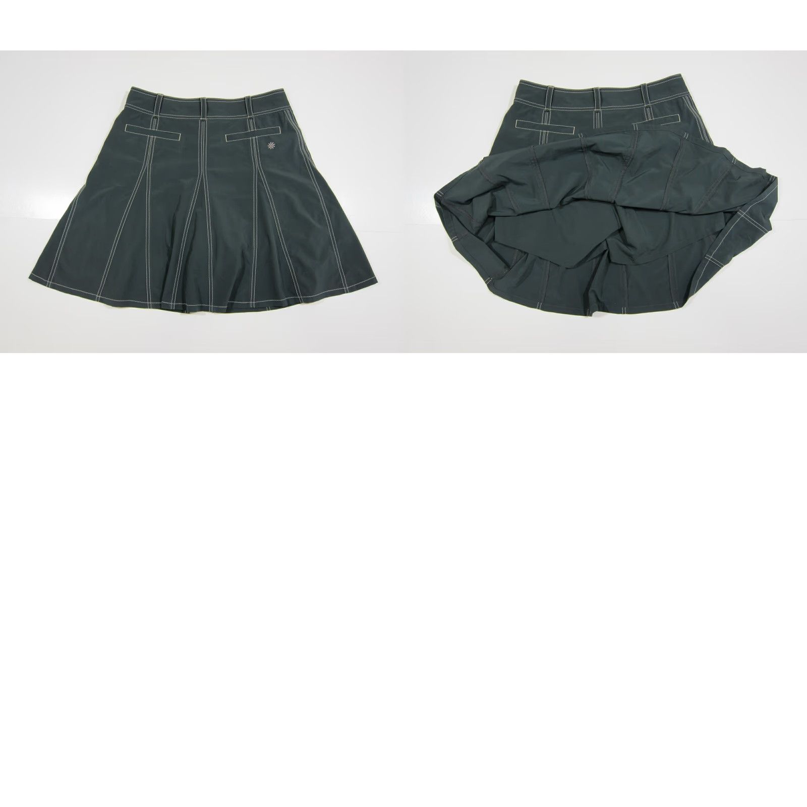 Athleta Athleta Grey Stretch Active Run Yoga Travel Hike A-Skirt Women Size 8 Size 30" / US 8 / IT 44 - 8 Thumbnail