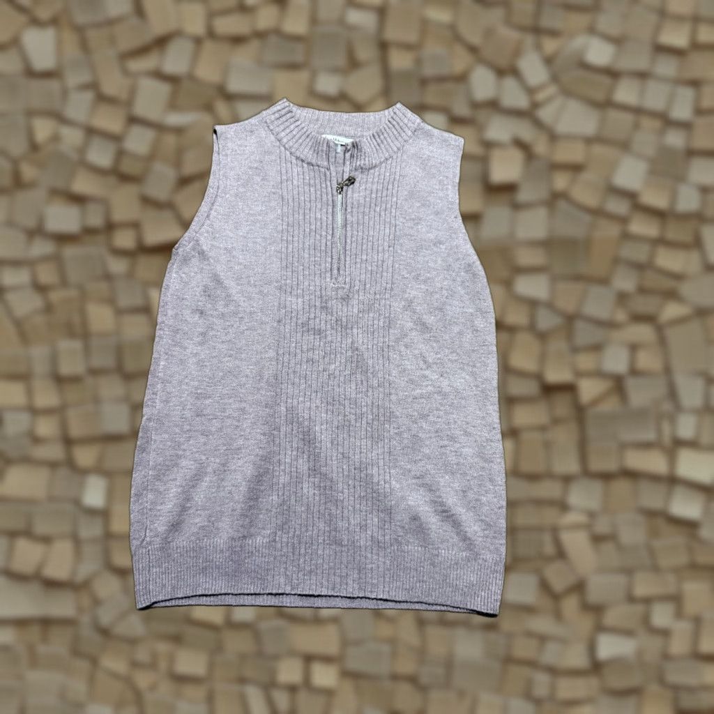 Vintage Vila Milano Sweater Women's XS Purple 1/4 Zip Vest Sleeveless Vest? Size XS / US 0-2 / IT 36-38 - 1 Thumbnail
