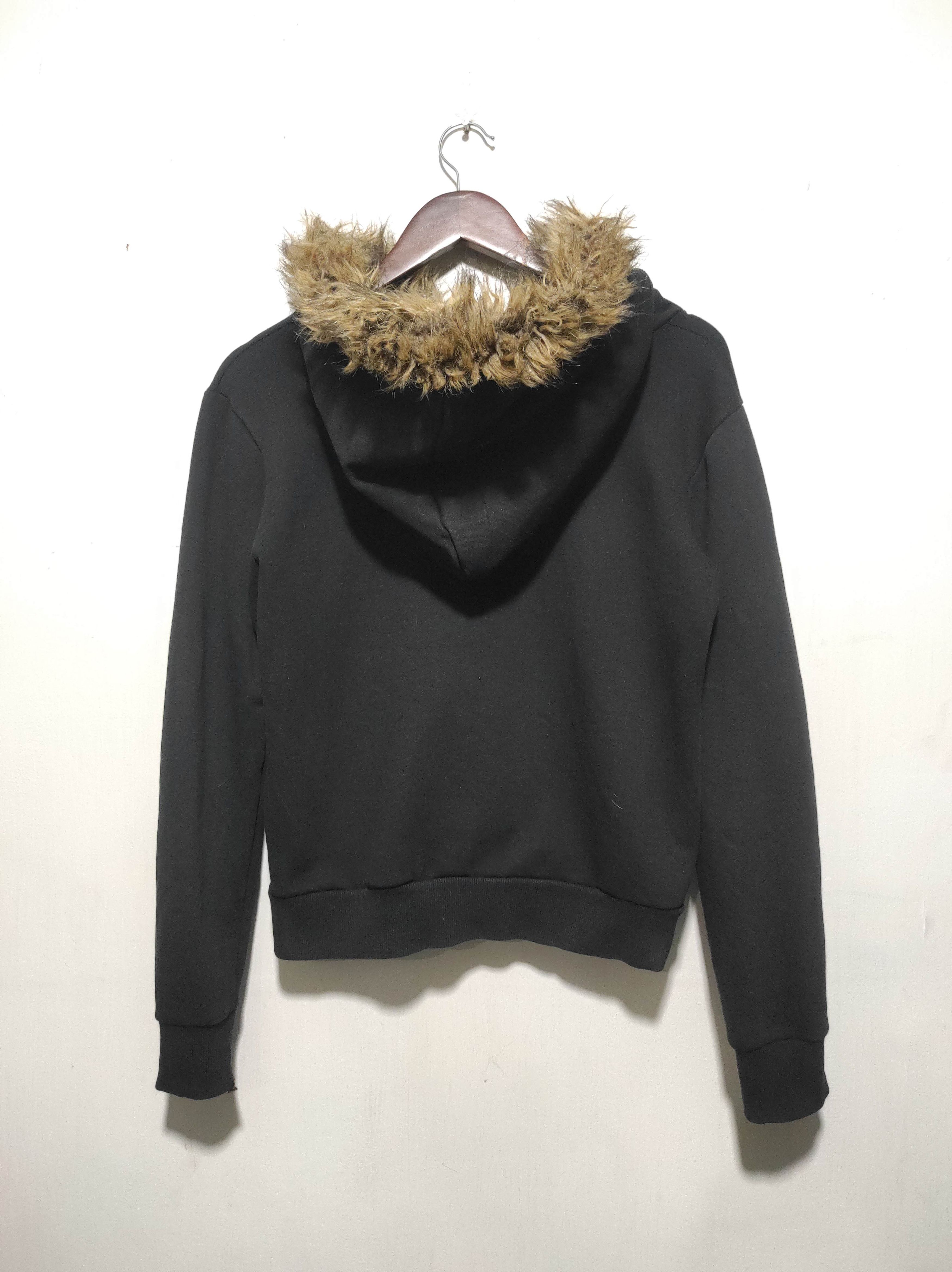 Black Zipper Fur Hoodie IfSixWasNine LGB style