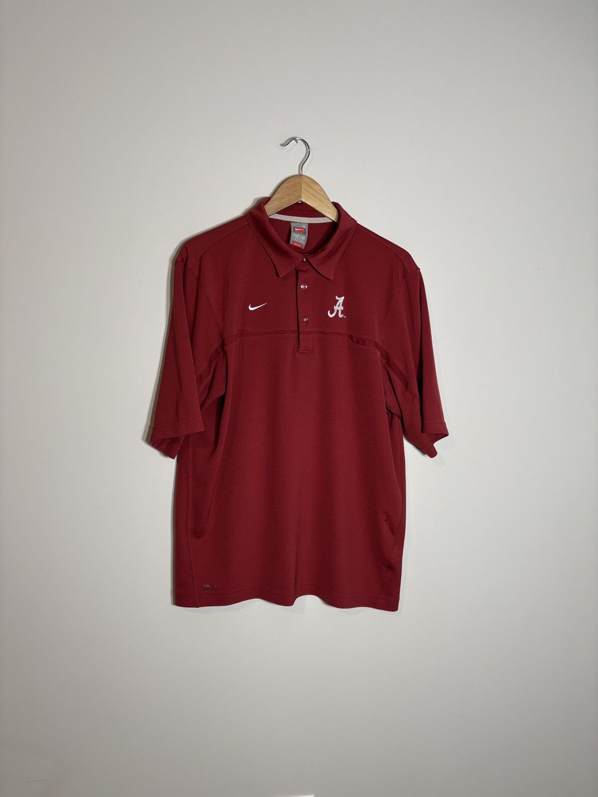 Nike Vintage Nike Team FitDry Alabama Sideline Polo Shirt Size US L / EU 52-54 / 3 - 2 Thumbnail