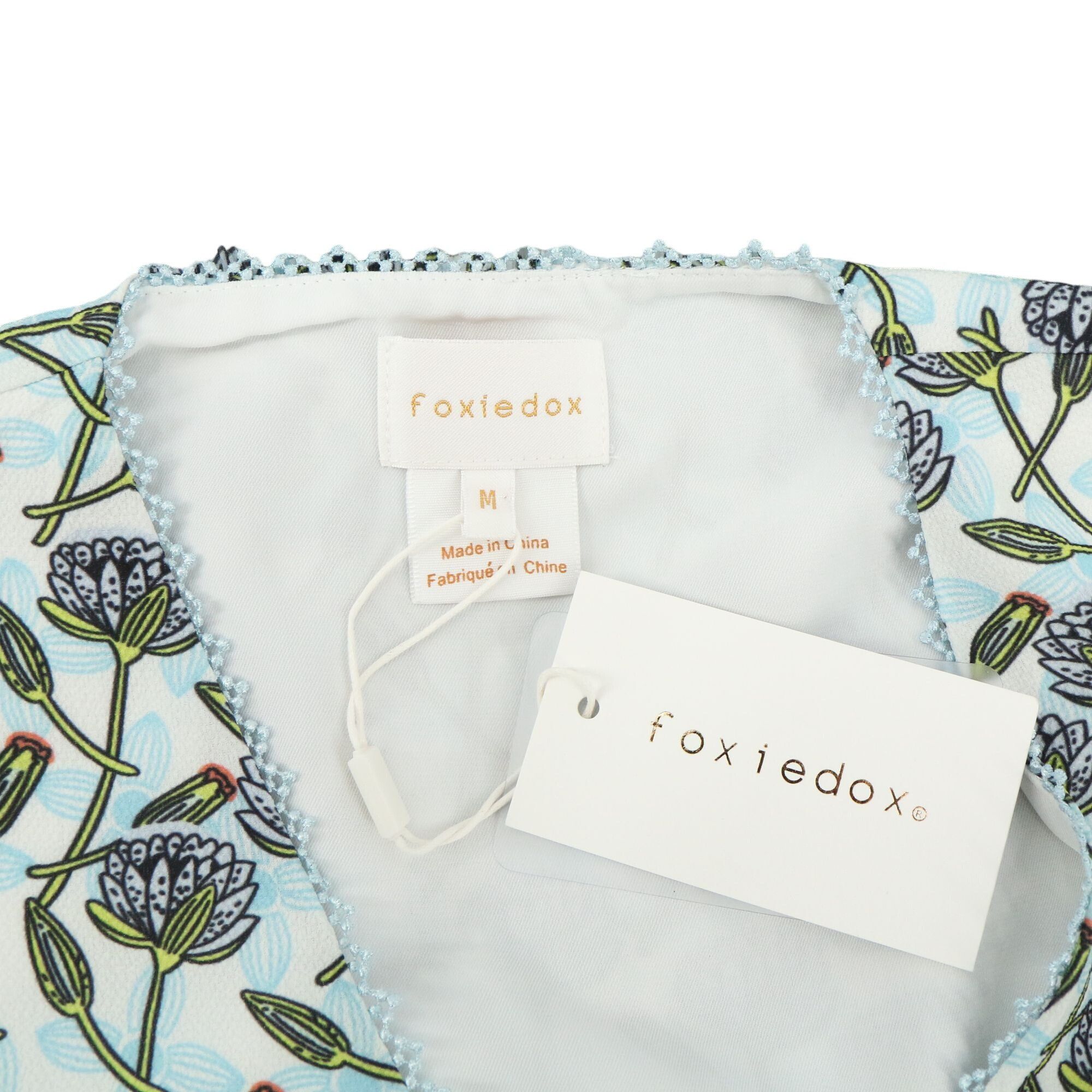 Other NWT Foxiedox Lexie Cross Floral Cold Shoulder Dress Blue Whi Size M / US 6-8 / IT 42-44 - 10 Thumbnail
