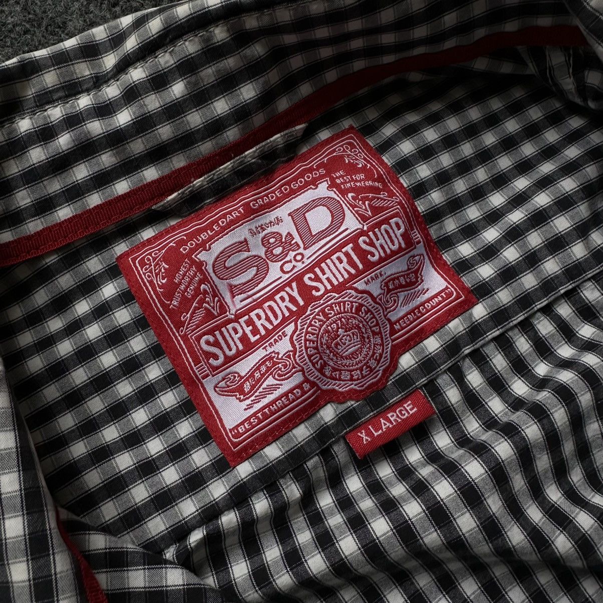 Superdry VTG Checked Shirt Superdry Button Up Size XL White Black Size US XL / EU 56 / 4 - 10 Thumbnail