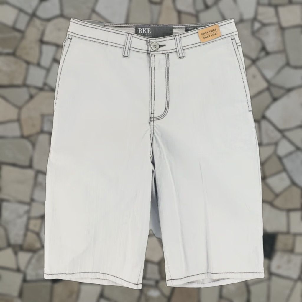 Vintage Buckle Stretch Easy Care Standard Cotton Blend Twill Chino Shorts Gray Men's 29 Size US 29 - 1 Thumbnail