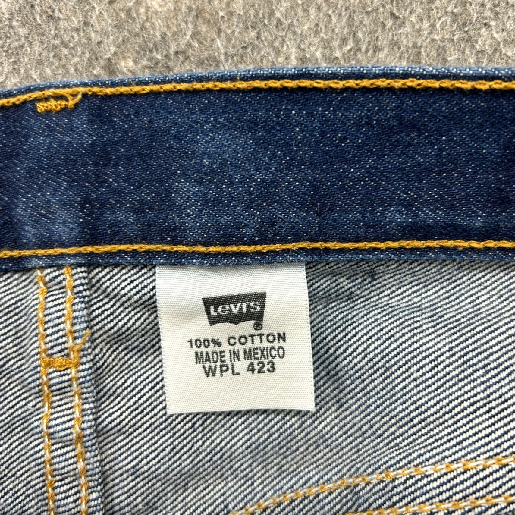Levi's VINTAGE Levi's 501 Jeans Mens 44x32 Blue Dark Wash Straight Regular 90s Retro Pockets Distressed Buttons 42x31 Mens Size US 44 / EU 60 - 5 Thumbnail